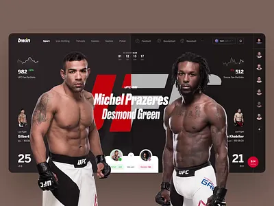 bwin Thanos animation bet betting bookmaker dashbaord design footbal interface news sport thanos tips ufc ui video web