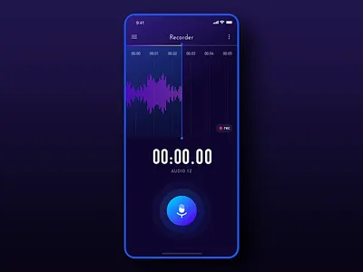 Recording ae app app ui design color dynamic effect icon ios ui ux