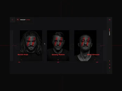 Wassup Prod #3 🎬 - Director's slideshow advertising animated animation art direction branding cinema concept directors film interaction interactive interface red team typography ui ux ui design ux design webdesign website