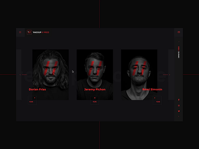 Wassup Prod #3 🎬 - Director's slideshow advertising animated animation art direction branding cinema concept directors film interaction interactive interface red team typography ui ux ui design ux design webdesign website