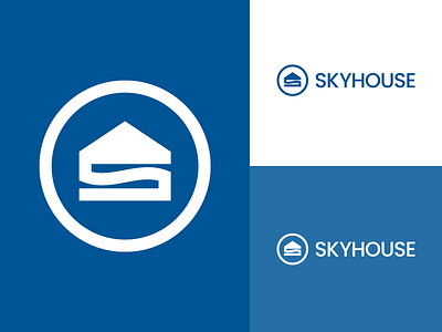 S Letter+House, SkyHouse logo design concept alex escu branding construction logo escuarts home logo house logo logotype minimalism real estate logo s letter and house logo sky house logo skyhouse symbol