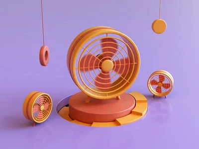 Fan - Composition 3d animation design loop render visual webshocker website