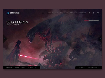 ArtStation artstation interface invision studio invisionapp invisionstudio ui ux web interface