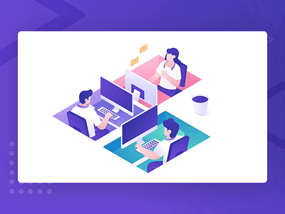 Mailea Email Collaboration Tool Illustration Animation adobe illustrator animation character collaboration email header hero illustration illustration illustrator isometric motion people ui vector work