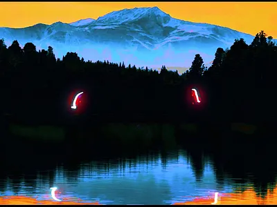 Lake + neon + doodle aftereffects animation challenge character color concept fx gif lettering motion