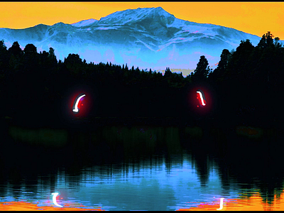 Lake + neon + doodle aftereffects animation challenge character color concept fx gif lettering motion
