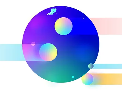 Illustration Style Experiment #1 animation illustration motion planet space