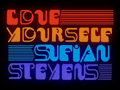 "Love Yourself" Sufjan Stevens animation neon sufjan video