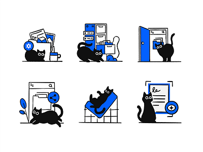 BlackCat :) app branding cat cloud cute design dropbox homepage icon illustration logo mobile pop retro service simple storage ui website