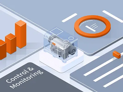 Machine presentation after effect animation artoftheday c4d cinema 4d design digital art dribbble factory future hitech inspiration isometric machine moho motion design scifi vector