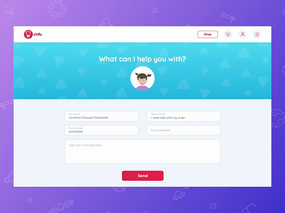 Children's Education and Learning Application characters children contact design form girl gradient help procreator sketch ui user experience user interface ux