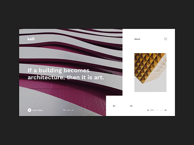 Kalli Hero animation creative design download sketch ui uikit unsplash ux web