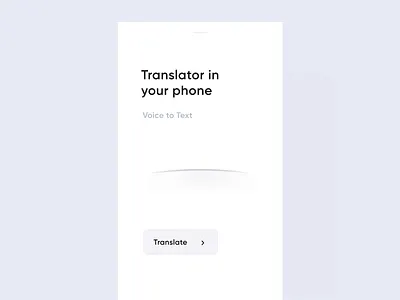 Translate App app design flat hiwow minimal mobile translate ui ux