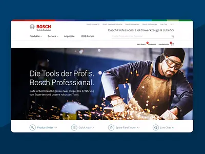 Product Finder Prototype for Bosch accessory animation bosch drill flat power tool principle product finder product shot prototype web