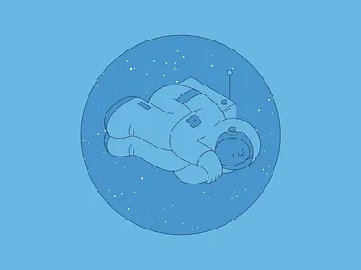 snooze after effects astronaut character animation cosmos space