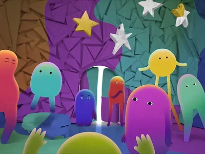 From zero to the Moon 2d animated animation bullying camera tracking character colouring compositing film motiongraphics music video set design videography