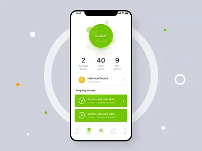 Golf Score Animation animation golf app golf app animation green ui principle animation 高尔夫应用