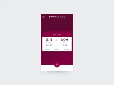 Boarding Pass App adobe after effects adobe xd air ticket airways animation boarding pass boardingpass dailyui dailyui 024 eboarding pass flight flight app interaction design micro interaction micro interactions mobile qatar red ui ui ux