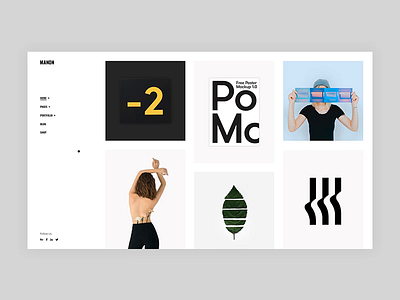 Manon - Alternating Portfolio agency animation art bold color creative design flat minimal minimalism portfolio ui ux web website wordpress