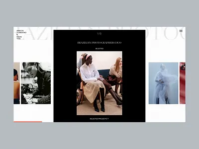 Mar + Vin Photographers Duo Slider Animation design fashion grid homepage interaction interface layout model photo promo type type art typography uiux video web website