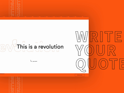 Bullshit Quote Generator animation bullshit fun interface interfacedesign landing page ui landingpage quote startup ui website
