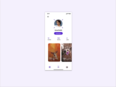 Petstagram | A social app for pet owners animals animation dailyui design dog dogs ios ios app mobile app mobile design mobile ui pet pets profile profile page profile screen sketchapp social network