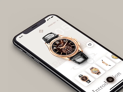 The Watcher - Navigation/Scrolling Behaviour animation app chronograph concept design details interaction ios luxury menu minimal paging parallax patekphilippe protopie prototype ui ux watches