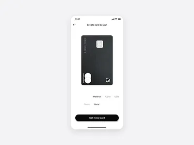 Customized Card Order Flow — Physical cards (3D view) 360 degree 3d animation app app design card card design card order flow cards create card design creditcard ios metal card minimal minimal card physical cards plastic card product design ui ux
