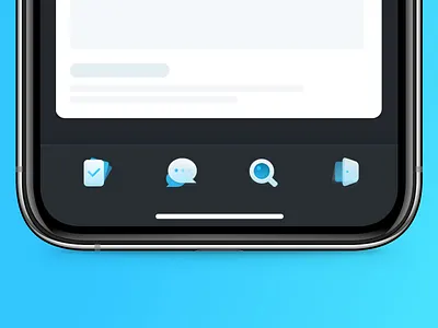 Tabbar Exploration blue cards depth design glass icondesigner icons iconset idea interface ios tabbar tabs ui ux