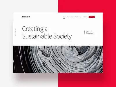 Hitachi Event Manager Landing page case study design editor event header inspiration interaction plastic product product design ui ui design user interface ux ux design wysiwyg