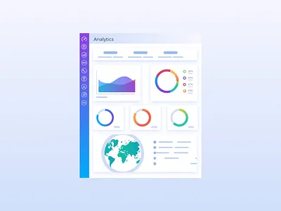 Analytics can be fun too. 2d analytics animation bar chart dashboard dashboard ui design graphic illustration line motion graphics performance social statistics stats technology ui ux video