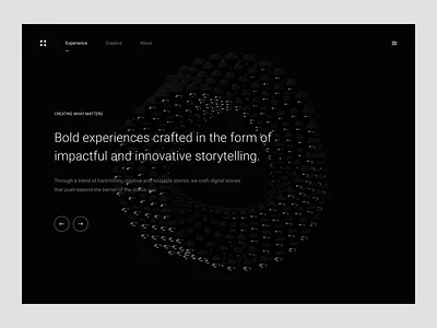Abstraction 3d 4d abstract app c4d design app grid icons illusion interaction interactive layout octane octanerender ring typography web webdesign website