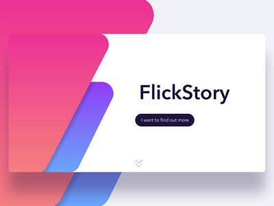 Flickstory Landing Page Animation after effects animation app design desktop gif landing page ui ux ux motion design web design website