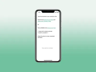Concept | NLP reminder app animation interaction minimal motion naturallanguage nlp principle reminder