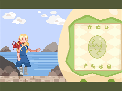 Game of Tamagotchi I animation app cartoon cute design game of thrones illustration jin design jindesign mobile motion graphics pixelart ui ux