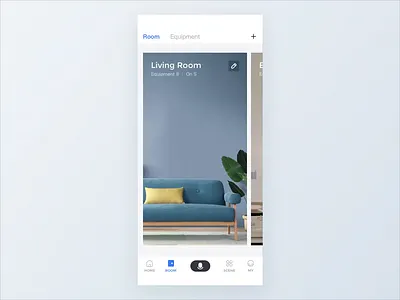 Room Page animation app design icon lynnrgb mobile smart home ui ux 智能家居