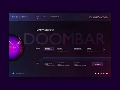 Audio React Component in UI 3d app audio colours design interface minimal music music player typography ui ux web website