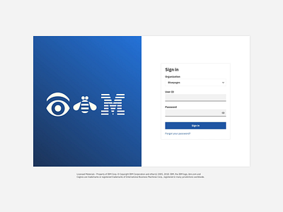 IBM Signon Animation animation login signing ui animation ui design