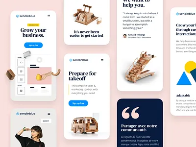 Sendinblue - Responsive 3d animation app c4d home illustration mobile product responsive ui ux website