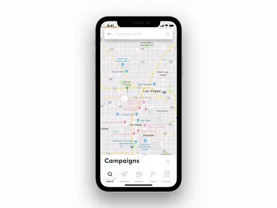 Map/List Functionality animation app design functionality invision studio iphone x mobile ux ui