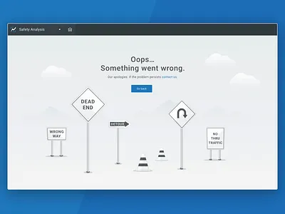 Numetric 404 ⚠️ 404 404 page app error illustration roads roadsign street web design