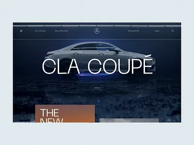 Mercedes Landing animation banner car cars clean desktop interface landing minimal navigation typogaphy ui