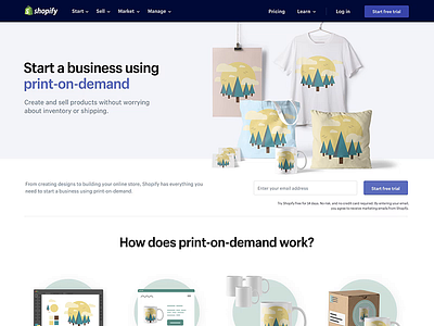 Shopify Print on Demand design ecommerce online store print on demand ui ux website