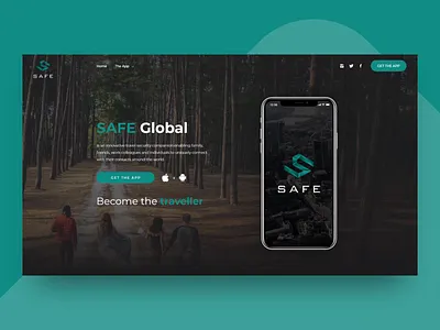 Website Landing Page Design for Safety App adobe xd animation app autoanimate design design app graphic design landing page motion presentation page tracking app travel app ui user experience user interface ux web design website xd