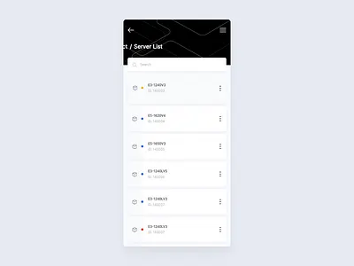 Server List animation bare metal servers cloud computing design light interface loader mobile app mobile interface motion graphic principle for mac simplicity usability tool user experience design ux ui
