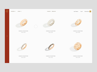Pomellato - Listing & Item Page animated animation art direction creative design digital ecommerce fashion fashion store gif interaction listing online store pomellato principle store ui web webdesign website