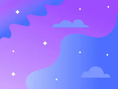 The Sky 2d 2d animation after effects animation design illustration space stars vector