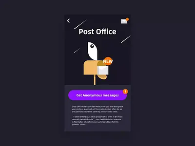 Letter Feature dark interaction interactive letter motion motion design post ui ux