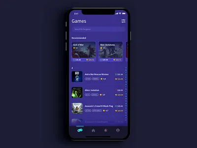 PS Prices — mobile app animation app application blue games interaction mobile mobile app tracker ui ux