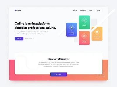 Learning platform animation design designer freelance gif hire illustration sketch ui ux website